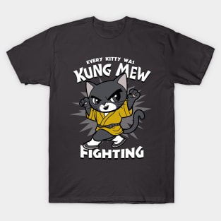 Funny Cute Retro Kung-fu Kitty Retro Meme Gift For Cat Lovers T-Shirt